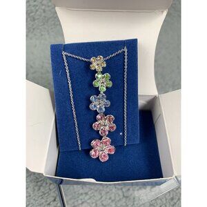 Avon Silver Floral President's Recognition Achievement Necklace - Multi, 18"L